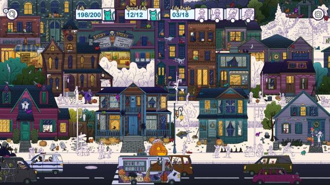 Hidden Cats in Spooky Town 