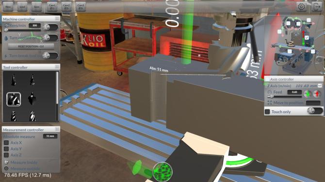 Milling machine simulator 