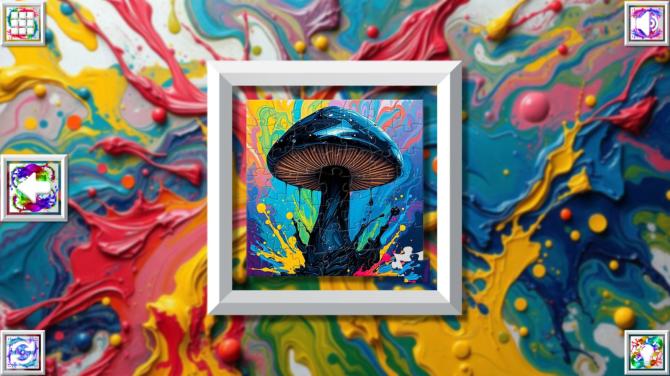 Color Splash: Mushrooms 