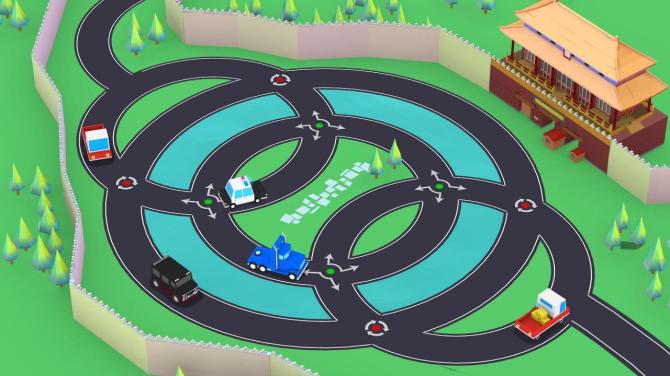 Car Puzzle: Round Ways 