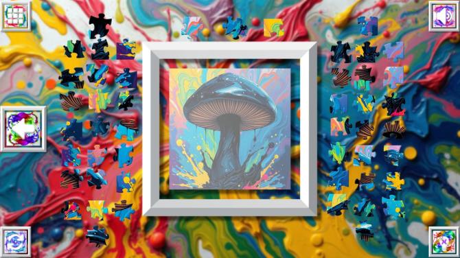 Color Splash: Mushrooms 