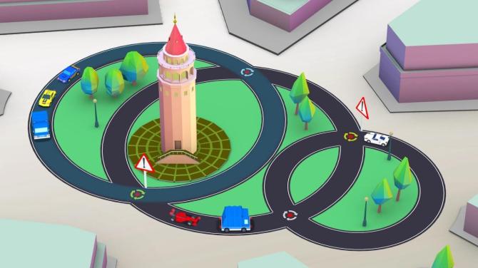 Car Puzzle: Round Ways 