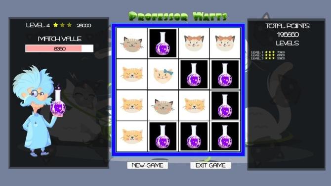 Professor Watts Memory Match Cats 