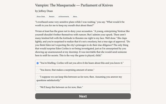 Vampire: The Masquerade — Parliament of Knives St 