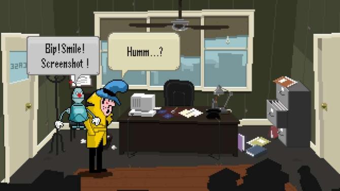 Detective Case and Clown Bot in: Murder in the Hotel Lisbon 
