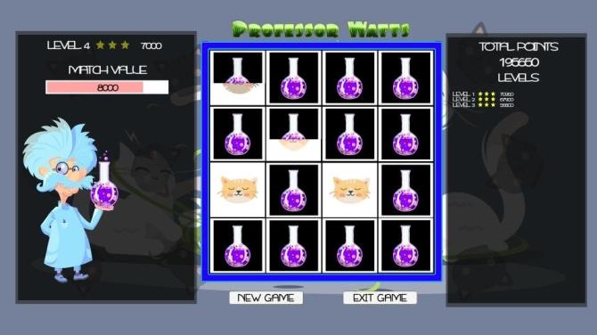 Professor Watts Memory Match Cats 