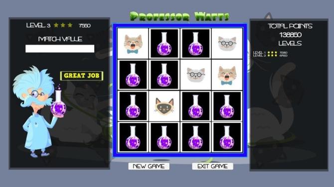 Professor Watts Memory Match Cats 