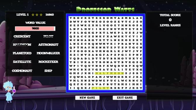 Professor Watts Word Search: Space Voyage 