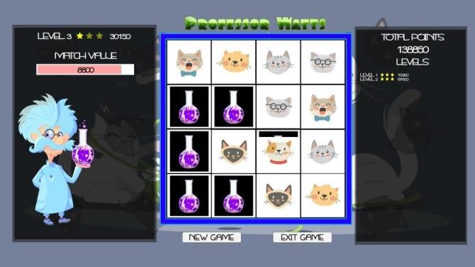 Professor Watts Memory Match Cats 