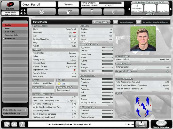 Rugby Union Team Manager 2015 