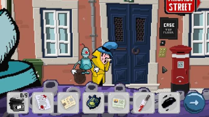 Detective Case and Clown Bot in: Murder in the Hotel Lisbon 