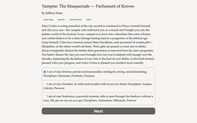 Vampire: The Masquerade — Parliament of Knives St 