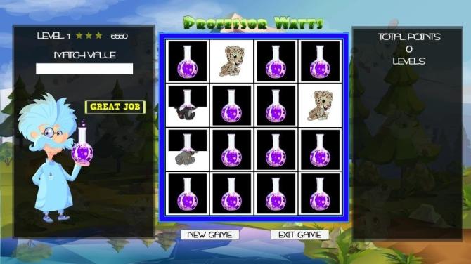Professor Watts Memory Match Cute Animals 
