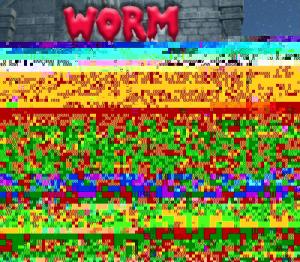 Worm in horror place